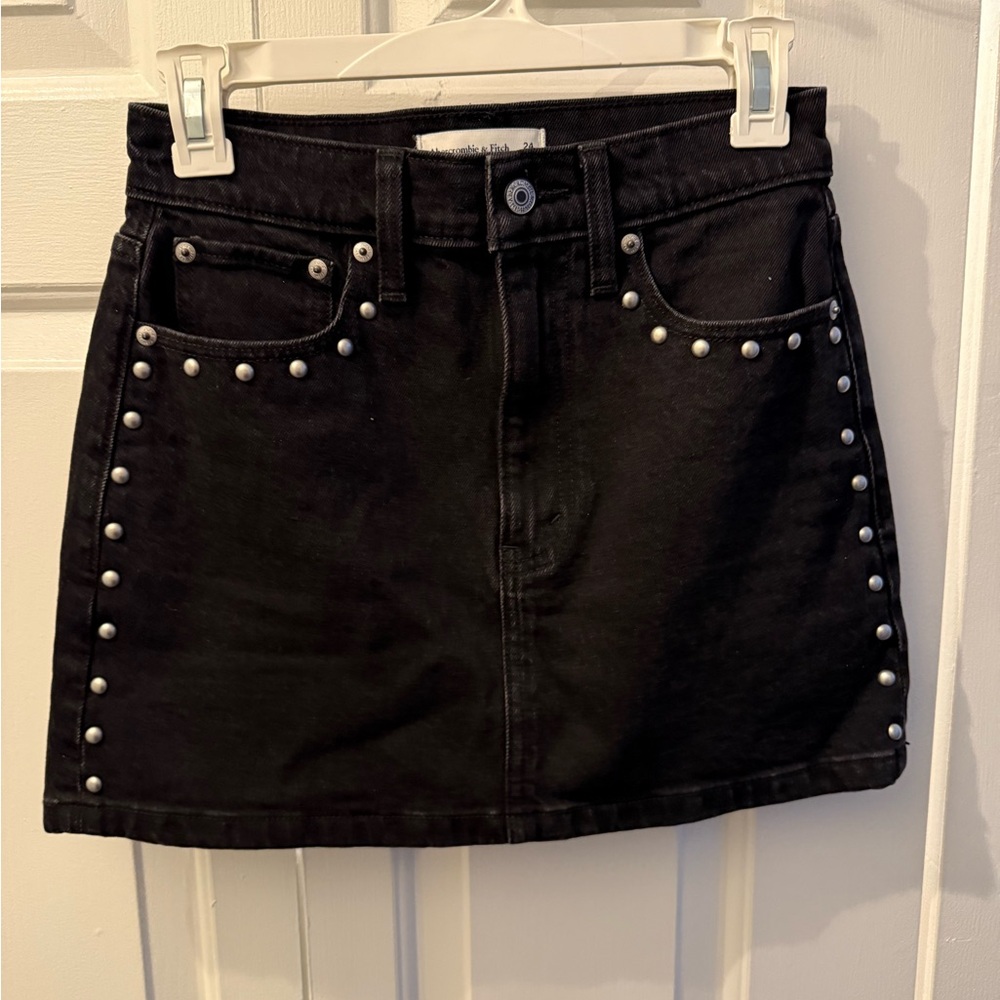 Abercrombie & Fitch Black Studded Mini Skirt
